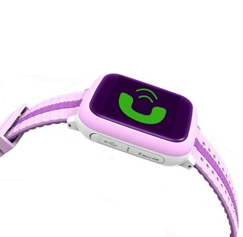 Ceas Smartwatch cu GPS Copii iUni Kid18, Telefon incorporat, Alarma SOS, 1.44 Inch, Roz